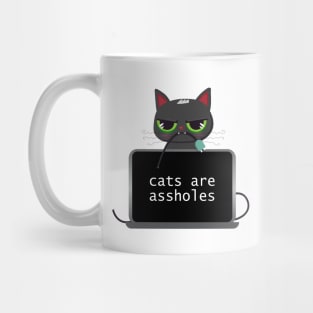 Cats are assholes Mug